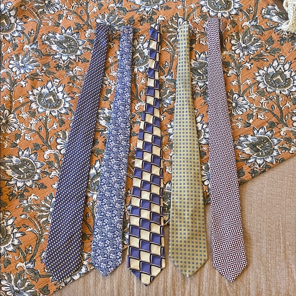 Charles Tyrwhitt Blue, Burgundy, and Gold Ties Collection